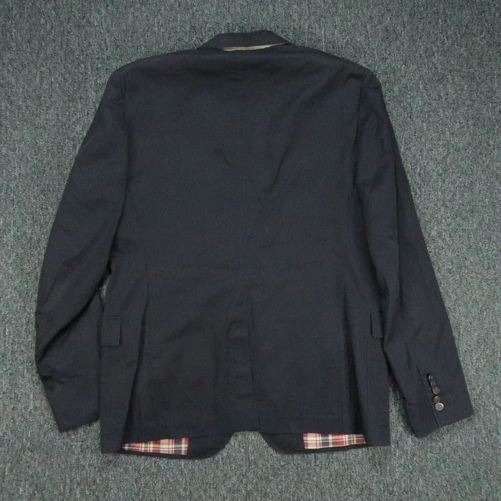 Gucci Blazer Mens 46R Blue Cotton Sport Coat Italy